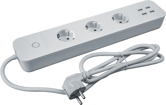 Удлинитель 3х1.5м с заземл. 16А 14 557 Smart Home NSH-PE-01 4хUSB с управлением по WI-FI бел. NAVIGATOR 14557