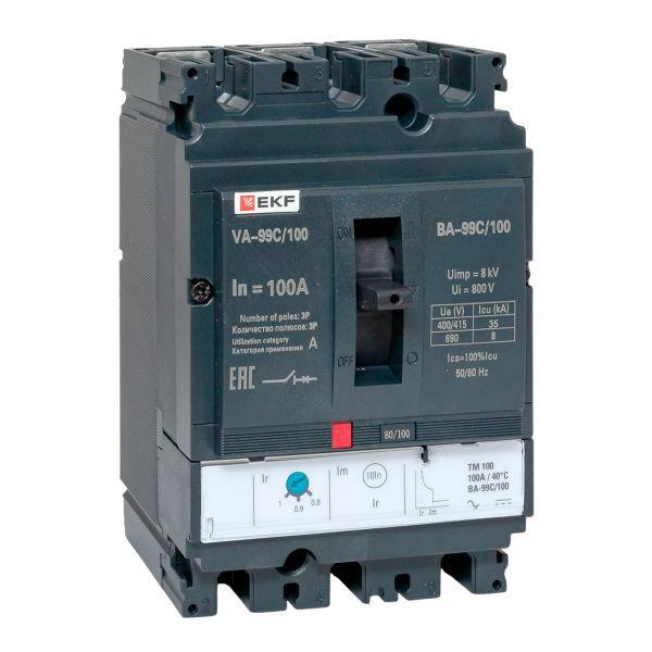 Выключатель автоматический 3п 100/100А 36кА ВА-99C Compact NS PROxima EKF mccb99C-100-100