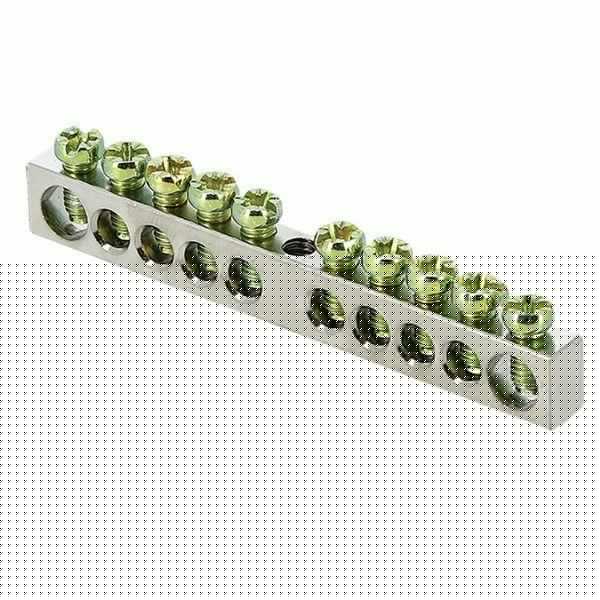 Шина PEN "ноль-земля" 6х9 10 отверст. цинк крепеж по центру PROxima EKF sn1-63-10