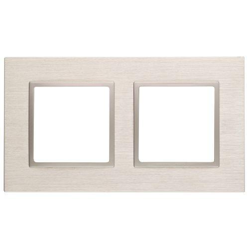 Рамка 2-м 14-5202-04 металл Elegance шампань+шампань ЭРА Б0034548