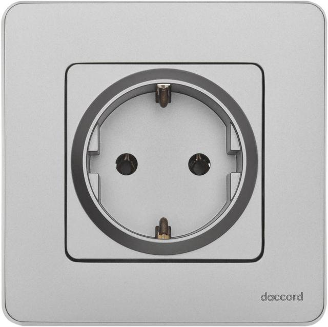 Розетка 1-м СП Inspiria 16А IP20 250В 2P+E немецк. стандарт механизм алюм. Leg 673722