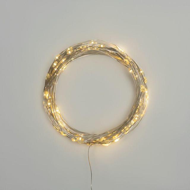Гирлянда "Роса" 10м 100LED тепл. бел. IP44 с пультом 8 режимов элементы питания 3хAA Neon-Night 303-256