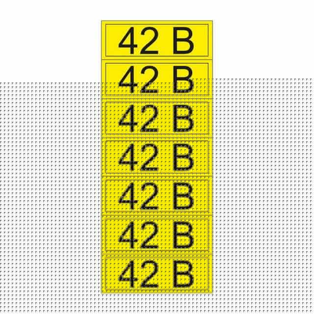 Наклейка знак электробезопасности "42В" 35х100мм Rexant 55-0003-1