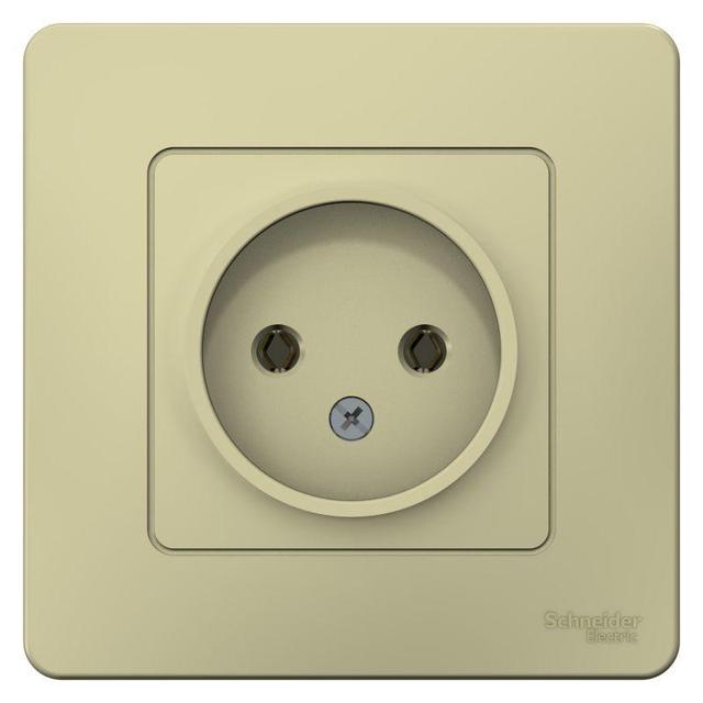 Розетка 1-м СП Blanca 16А IP20 250В без заземл. без защ. шторок беж. SE BLNRS000017