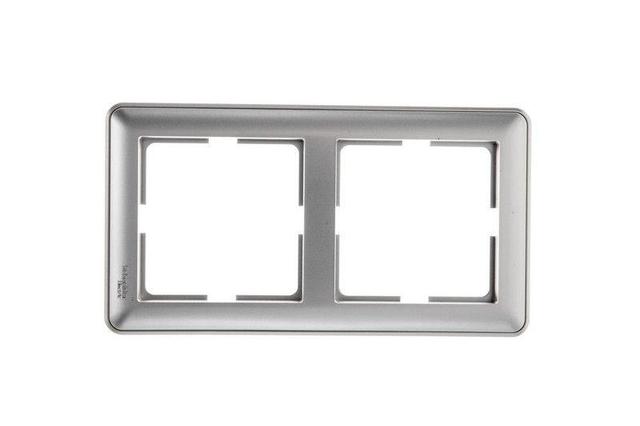 Рамка 2-м W59 матов. хром SE KD-2-58