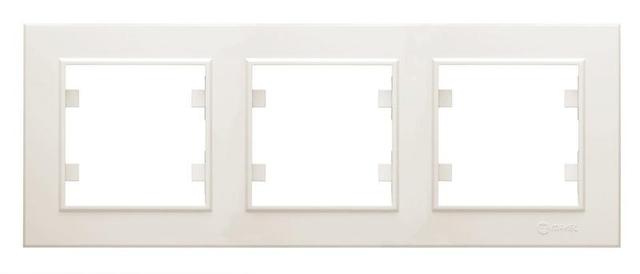 Рамка 3-м Karea горизонт. крем. Makel 56010703