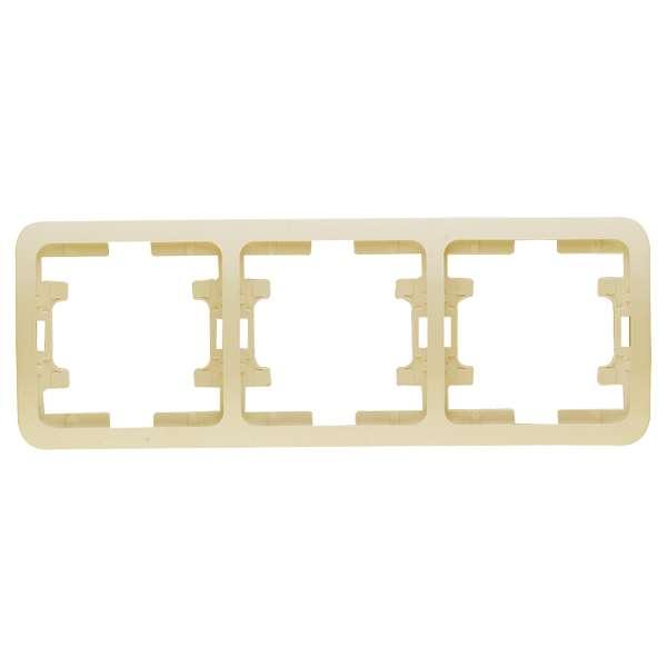 Рамка 3-м Mimoza горизонт. крем Makel 32013