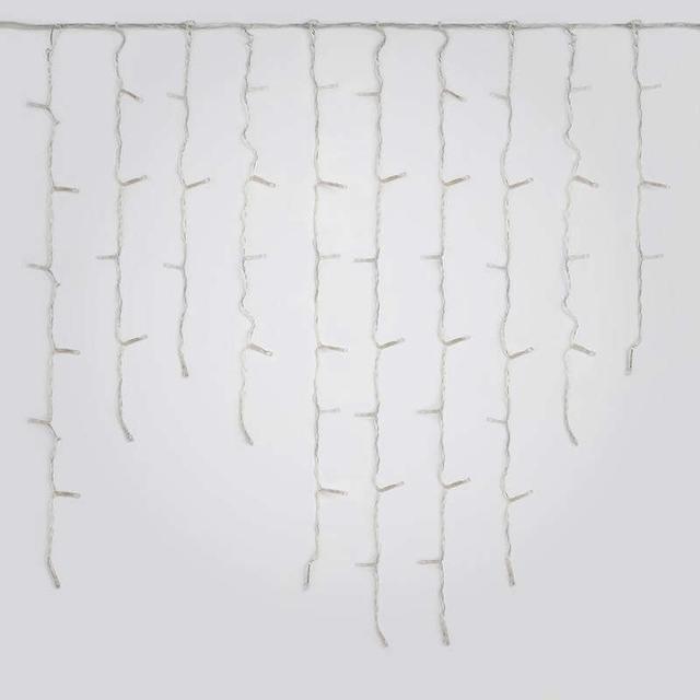 Гирлянда светодиодная "Бахрома" ULD-B1805-048/DTA WHITE IP20 1.8м 48LED бел. с контроллером провод прозр. Uniel UL-00005275