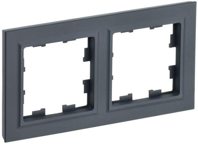 Рамка 2-м BRITE РУ-2-БрГ графит IEK BR-M22-K53