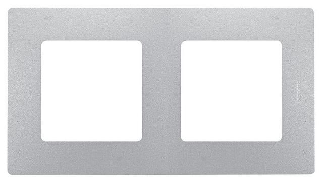 Рамка 2-м Etika алюм. Leg 672552