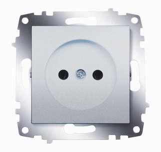 Розетка 1-м СП 1мод. Cosmo 16А IP20 без заземл. механизм алюм. ABB 619-011000-215