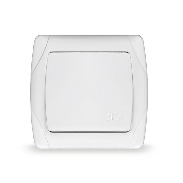 Розетка 1-м СП Маргарита 16А IP20 с заземл. с крышкой бел. UNIVersal М0029